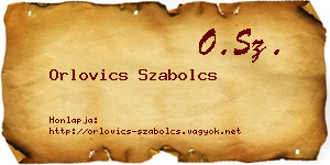 Orlovics Szabolcs névjegykártya